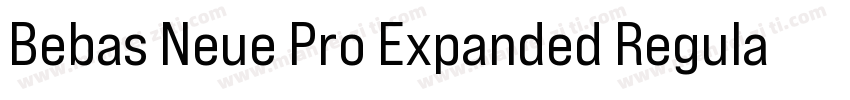 Bebas Neue Pro Expanded Regular字体转换